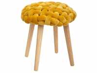 Paris Prix Knitted stool mustard yellow
