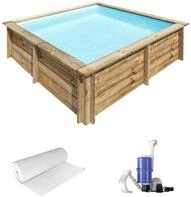 Gre Rechteckpool CITY mit Bodenschutzflies und Filteranlage (Set, 3-tlg),