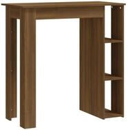 vidaXL Esstisch, Bartisch mit Regal Braun Eiche 102x50x103,5 cm Holzwerkstoff