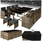 tectake Sitzgruppe garten lounge set palma mit schutzh&uuml;lle und kissen, (Rattan