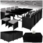 tectake Sitzgruppe Rattan-Gartenlounge f&uuml;r 8 bis 12 Personen, Inkl....