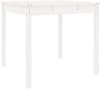 vidaXL Gartentisch 825 x 825 x 76 cm Gartentisch Wei&szlig; 82,5x82,5x76 cm...