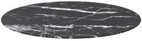 vidaXL Tischplatte, Schwarz &Oslash;80x1 cm Hartglas in Marmoroptik