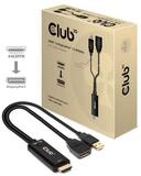 CLUB3D CAC-1331 Videokabel-Adapter 0,25 m HDMI DisplayPort Schwarz HDMI-Adapter