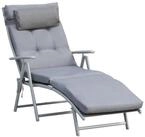 Outsunny Gartenliege Mit Kissen Garten Stoff 137 x 63,5 x 100,5 cm, Liege, 1...
