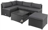 Casaria Gartenlounge-Set Taipei, (16-tlg), Gartenm&ouml;bel 7cm Auflagen Sitzkissen