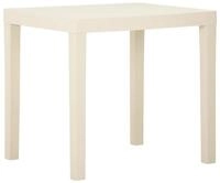 vidaXL Gartentisch Gartentisch Wei&szlig; 79x65x72 cm Kunststoff (1-St)