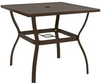 vidaXL Gartentisch 815 x 815 x 72 cm Gartentisch Braun 81,5x81,5x72 cm Stahl...
