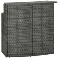 vidaXL Gartentisch Garten-Bartisch Grau 120x55x110 cm Poly Rattan (1-St)