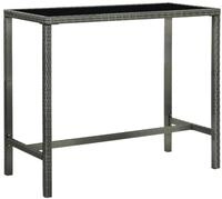 vidaXL Gartentisch 130 x 60 x 110 cm Garten-Bartisch Grau 130x60x110 cm...