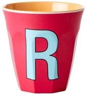 rice Kinderbecher RICE Becher - R, 250 ml, Melamine, Farbe: Roter Kuss