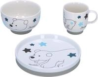 Sterntaler&reg; Kindergeschirr-Set Eisb&auml;r Elia (3-tlg), Porzellan, Silikon