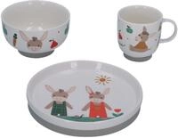 Sterntaler&reg; Kindergeschirr-Set Esel Emmis Garden (3-tlg), Porzellan, Silikon