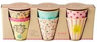 rice Kinderbecher Melamin Kids Becher Set Funky Medium 6er Set farbenfroh