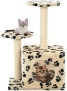 vidaXL Kratzbaum 60 cm Katzen-Kratzbaum Sisal 60 cm Beige Pfoten-Aufdruck
