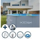 Waterman Rundpool Stahlwandpool Set (6-teilig) hoch rund 300 x 120 c...