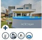 Waterman Rundpool Stahlwandpool Set (6-teilig) rund 300 x 90 cm, Sta (Beckenset,