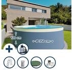Waterman Rundpool Stahlwandpool Set (6-teilig) hoch rund 350 x 120 c...