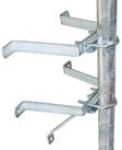 PremiumX SAT-Halterung Mauerhalter 20cm Stahl SAT Wandabstandshalter f&uuml;r Mast bis &Oslash;