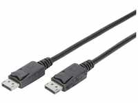 Digitus DisplayPort Anschlusskabel, Stecker/Stecker, 2 m HDMI-Kabel, Rund,...