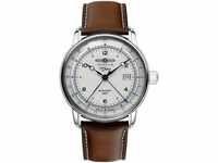 ZEPPELIN Automatikuhr 100 Jahre, Automatik-GMT, 8666-1, Armbanduhr, Herrenuhr,...