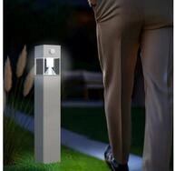 MeLiTec LED Solarleuchte Solar-Gartenleuchte SO32, aus Edelstahl, Tageslichtwei&szlig;,