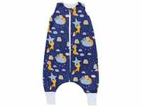 TupTam Baby Sommer Schlafsack mit Füßen Füchse Wolken/dunkelblau