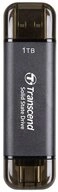Transcend External SSD, ESD310C, USB 10Gbps, Type C/ABlack TS1TESD310C externe...
