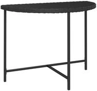 vidaXL Gartentisch Gartentisch Schwarz 100x50x75 cm Poly Rattan (1-St)