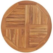 vidaXL Tischplatte, Massivholz Teak Rund 2,5 cm 80 cm