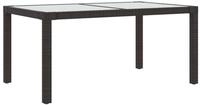 vidaXL Gartentisch 150 x 90 x 75 cm Gartentisch 150x90x75 cm Geh&auml;rtetes Glas