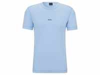 BOSS ORANGE T-Shirt Tokks mit BOSS ORANGE Markenlabel, blau