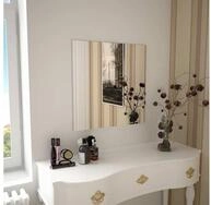 vidaXL Wandspiegel vidaXL Wandspiegel 60 x 60 cm Quadratisch Glas