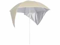 vidaXL Parasol with side sheets 215 cm sand