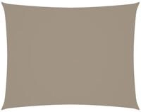 vidaXL Sonnensegel Sonnensegel Oxford-Gewebe Rechteckig 6x8 m Taupe, (1-tlg)