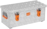 ALUBOX Aufbewahrungsbox aus Aluminiumriffelblech massive Transportkiste (37 Liter),