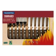 Tramontina Steakbesteck Pizzabesteck, 12-tlg. Set - mit FSC Holzgriff (12-tlg),...