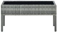 vidaXL Gartentisch, Outdoor Tisch Grau 75x40x37 cm Poly Rattan