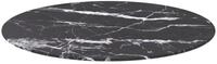 vidaXL Tischplatte 70 cm Tischplatte Schwarz &Oslash;70x0,8 cm Hartglas in Marmoroptik
