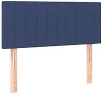 vidaXL Bett Kopfteil Blau 90x5x78/88 cm Stoff (1-tlg)