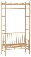 vidaXL Gartenbank Gartenbank mit Pergola 116 cm Bambus (1-St)