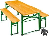 KESSER Bierzeltgarnitur 3 teiliges-Set, Festzeltgarnitur, 170cm, Klappbar, 2x