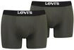 Boxershorts LEVI'S "Boxershort 2er Pack", Herren, Gr. S, gr&uuml;n (khaki), Obermaterial: