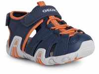 Geox B SANDAL KRAZE Sandale mit Fersen-Klettverschluss, blau|orange