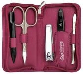 ERBE Manik&uuml;re-Etui Lederetui mit Zippverschluss, 5 tlg., best&uuml;ckt mit Solinger