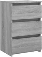vidaXL Nachtkommode, Nachttisch Grau Sonoma 40x35x62,5 cm Holzwerkstoff