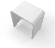KZOAO Duschhocker Design Spa Badhocker aus Mineralguss Modell "Verona", belastbar bis