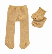 Heless Puppenkleidung Puppen-Strumpfhose mit S&ouml;ckchen, gold, Gr. 28-35 cm