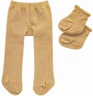 Heless Puppenkleidung Puppen-Strumpfhose mit S&ouml;ckchen, gold, Gr. 35-45 cm