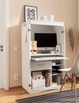 VOGL M&ouml;belfabrik Sekret&auml;r Niklas, PC-Schrank, Home Office, Ma&szlig;e 80x50x138 cm, Made